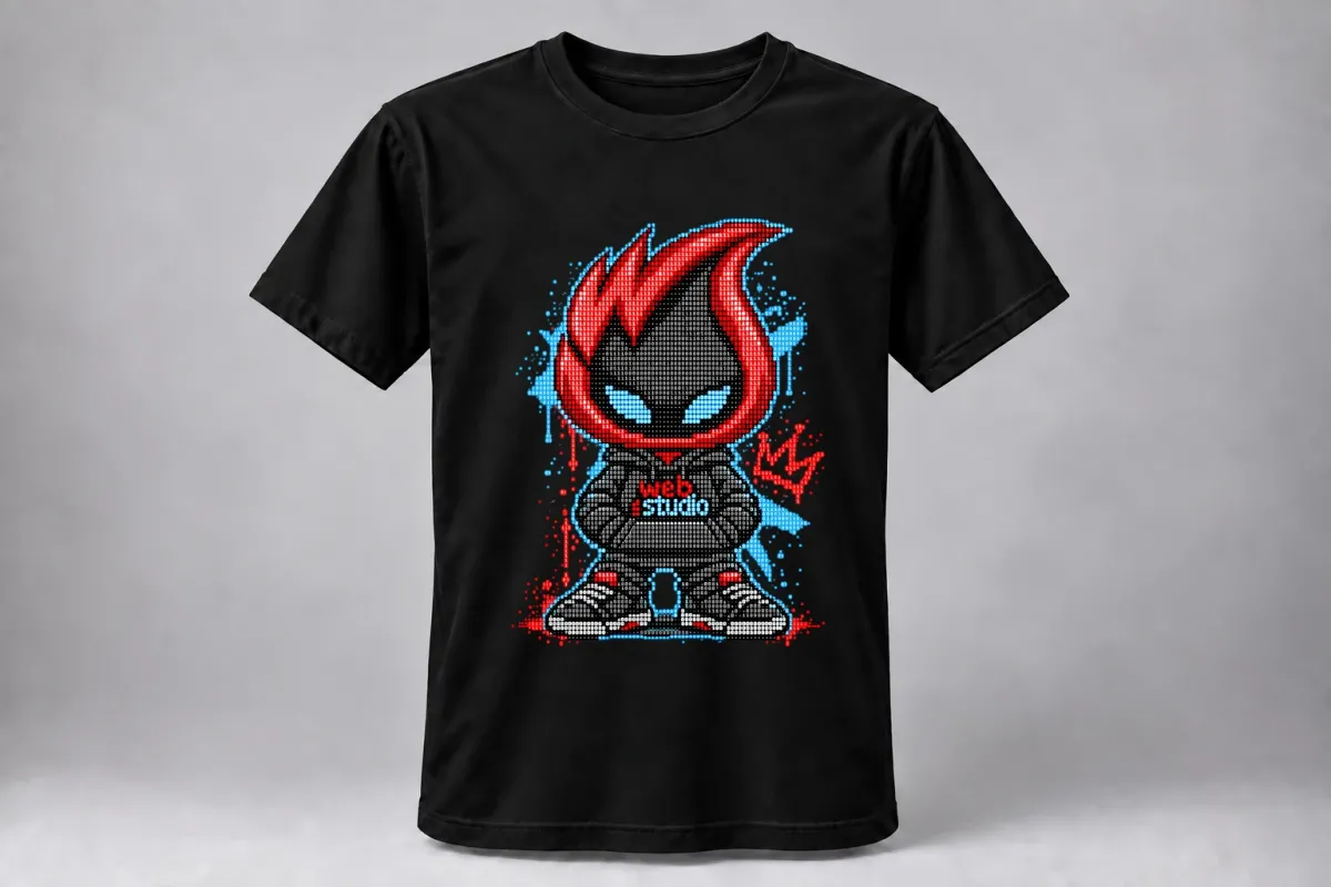 Kode Binary Splash Black Tee - GC Web Studio