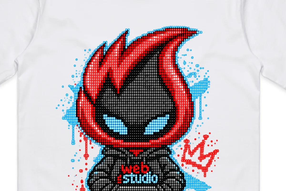 Kode Binary Splash Black Tee - GC Web Studio