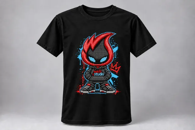 Kode Binary Splash Black Tee - GC Web Studio