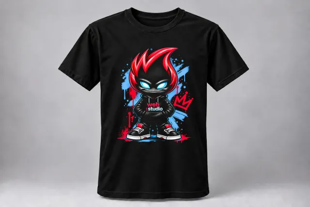 Kode Graphic Black Tee - GC Web Studio