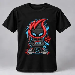Kode Binary Splash Black Tee - GC Web Studio