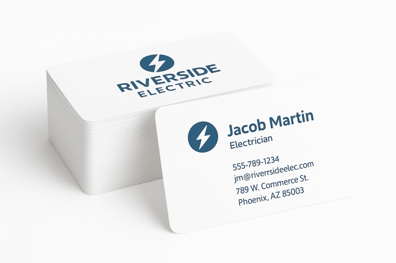 White Plastic Business Cards