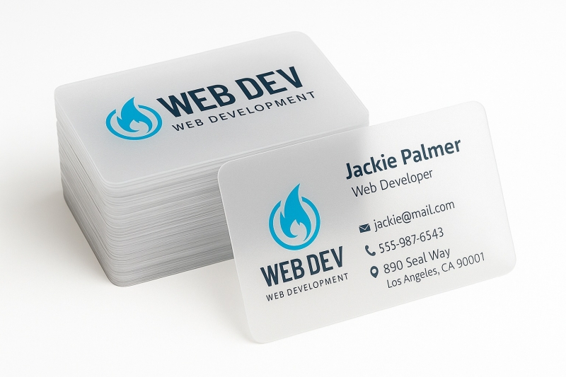 Frosted Plastic Business Cards