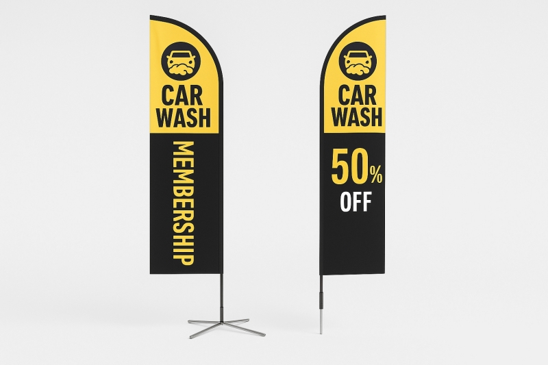 Single and Double Sided Feather Flags