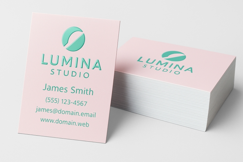 Embossed Gloss Business Cards