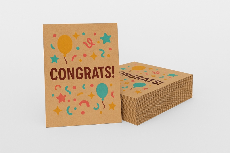Brown Kraft Announcement Cards