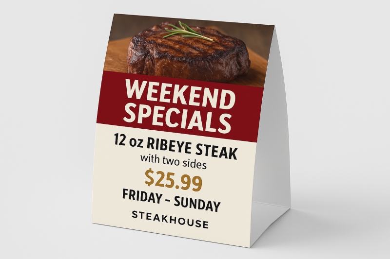 Premium Table Tents