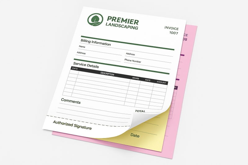 NCR Form Pads with Variable Numbering