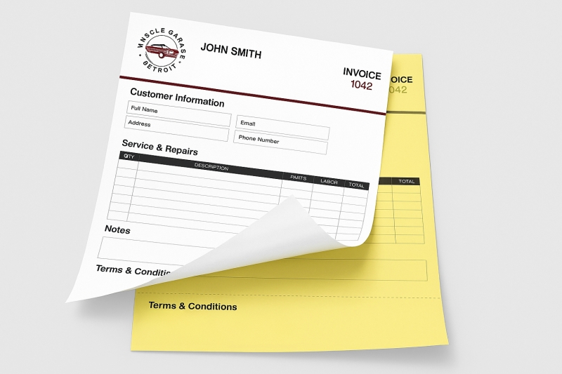 NCR Form Pads with Variable Numbering