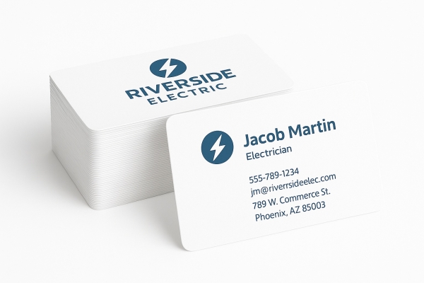 White Plastic Business Cards