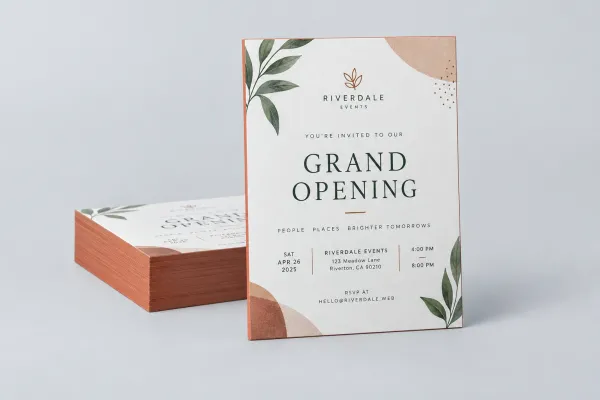 Painted Edge Announcement Cards