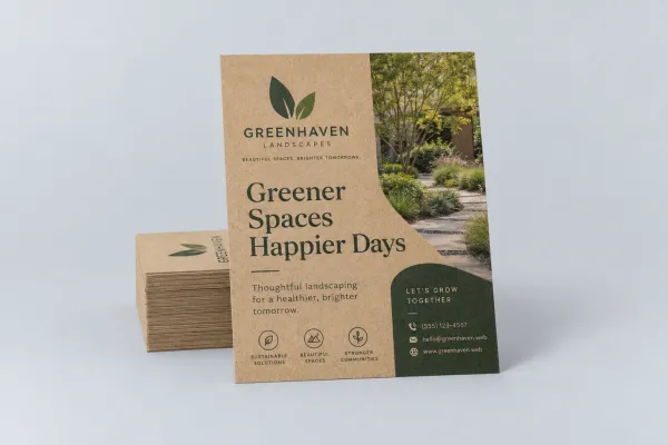 Brown Kraft Announcement Cards