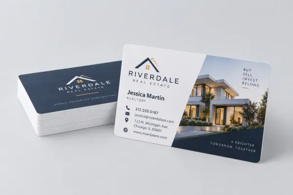 White Plastic Business Cards