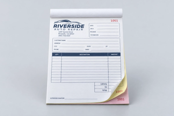 NCR Form Pads with Variable Numbering